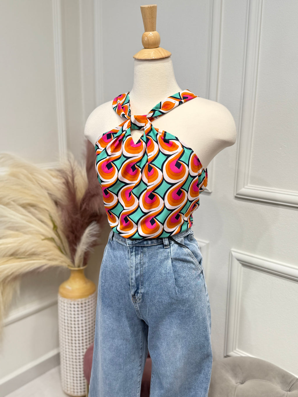 Funky turquoise blouse