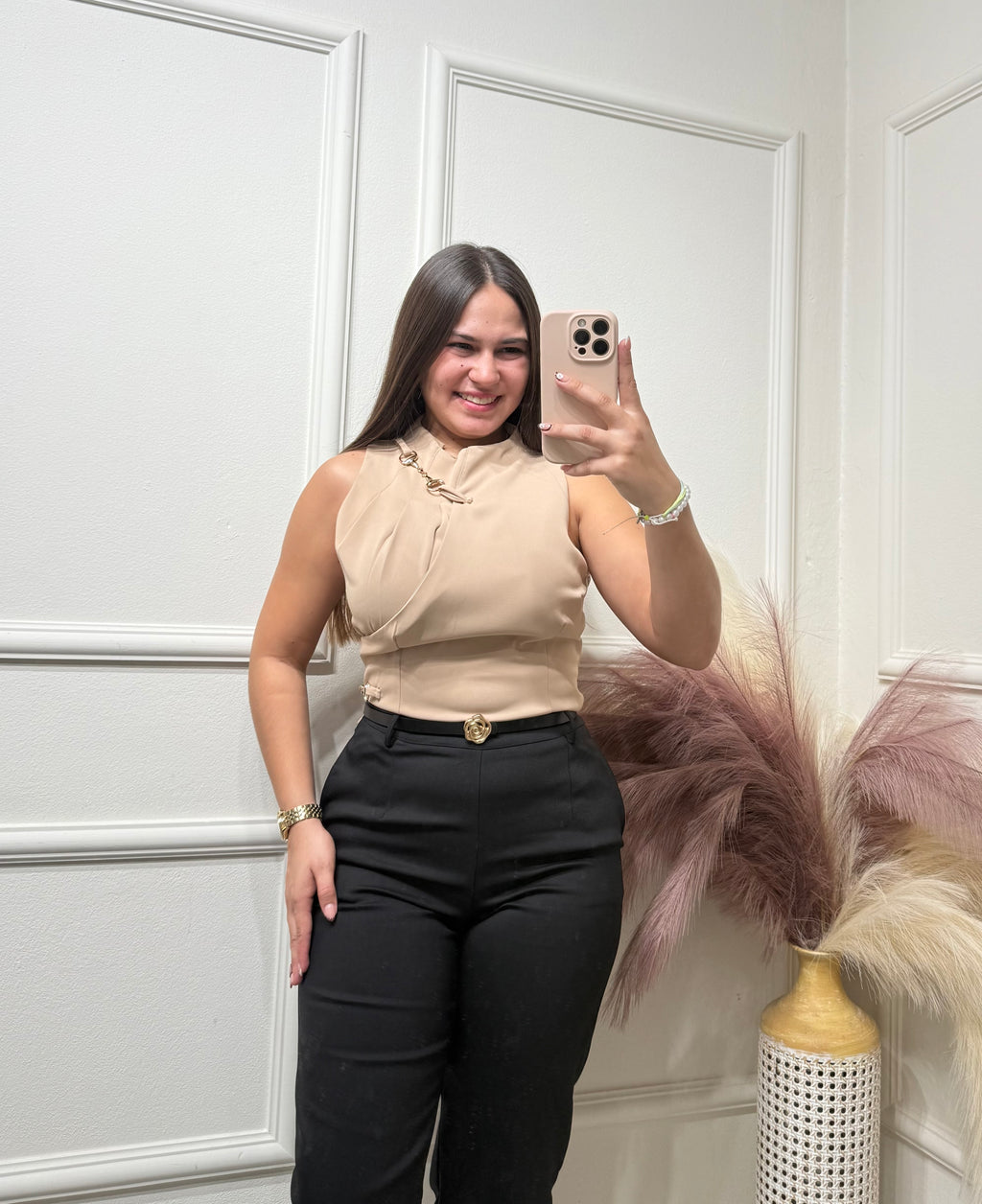 Cream Elegant Blouse