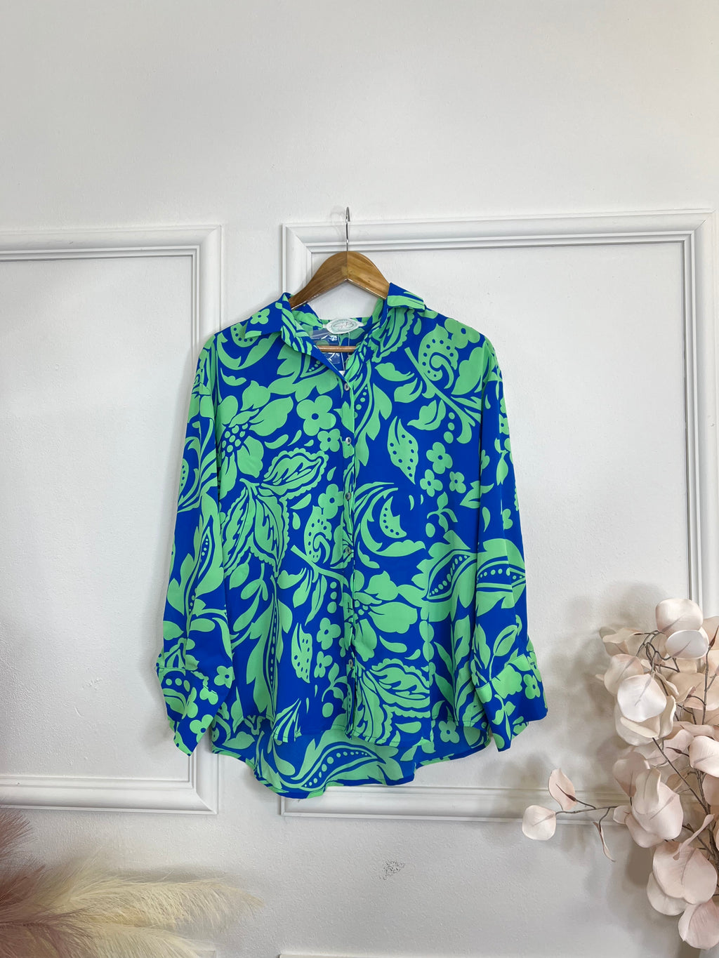 Green & Blue Blouse