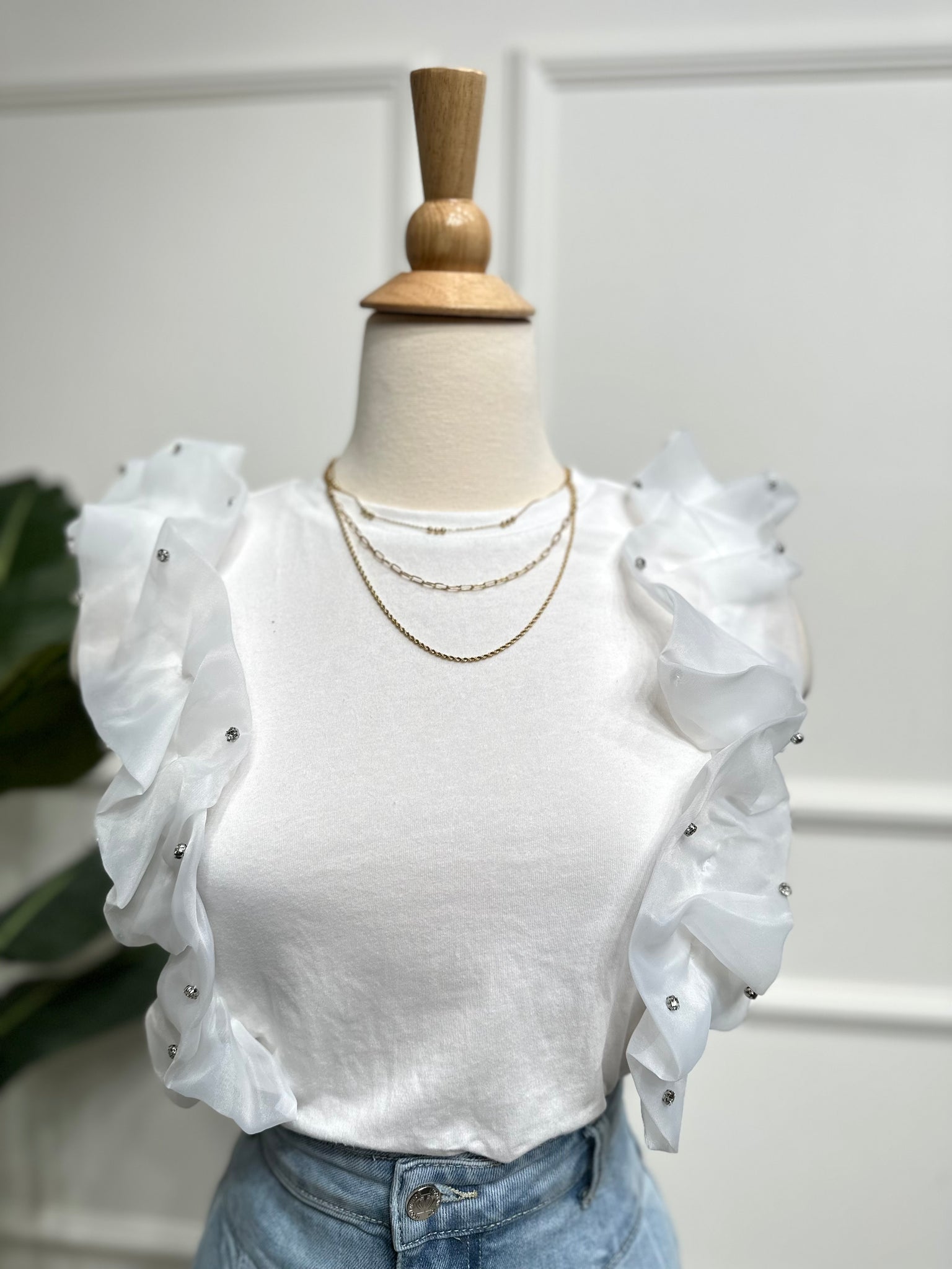 Ruffles White Blouse