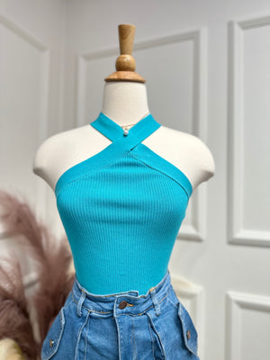 Basic blue top