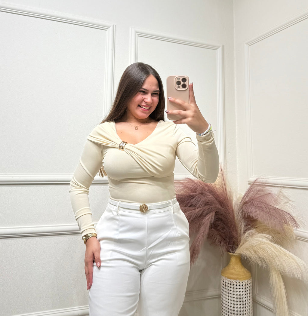 Cream Blouse