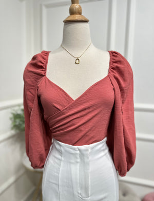 Coral blouse