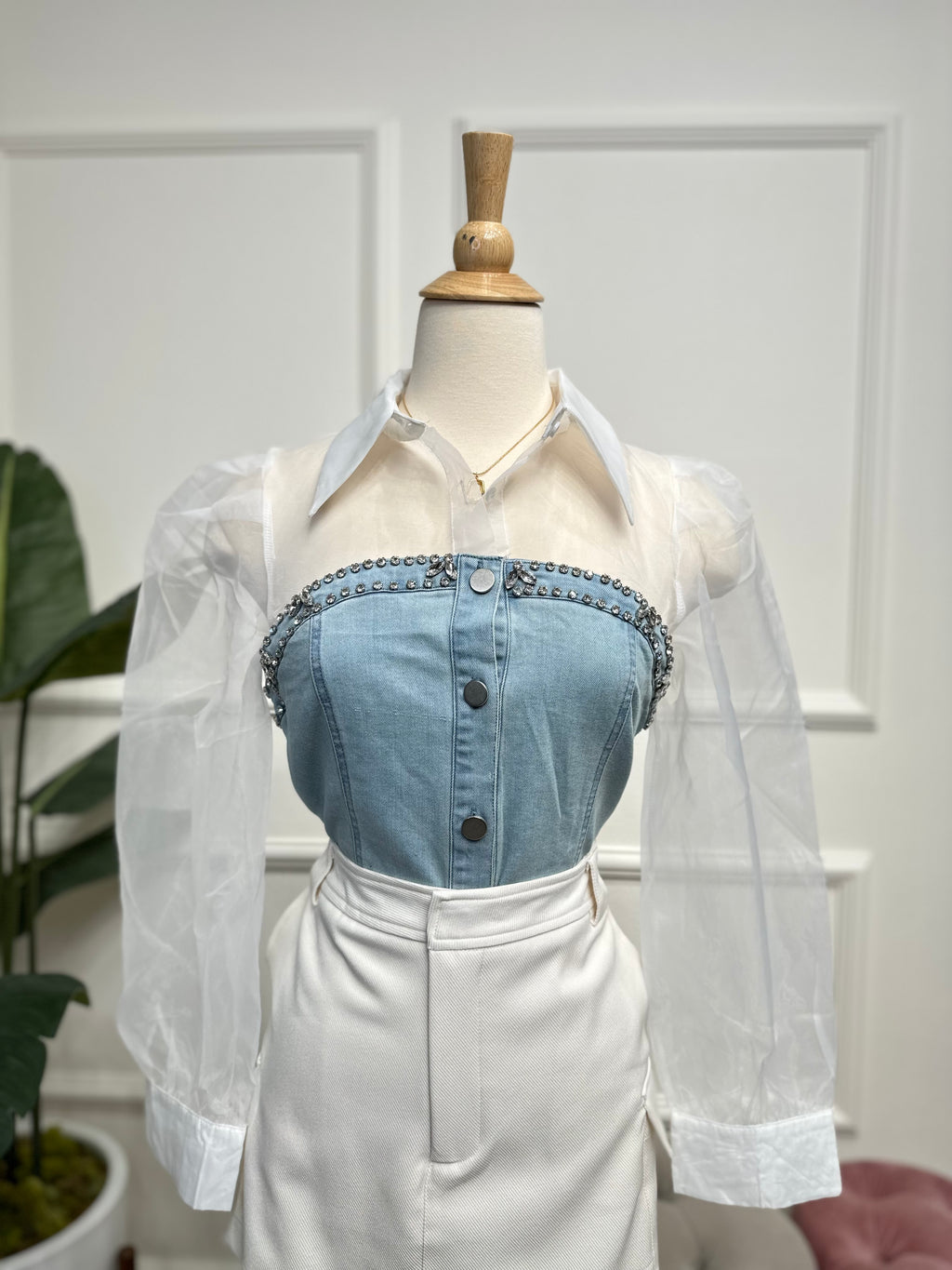 Denim Corset