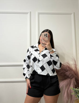 Black & White Blouse
