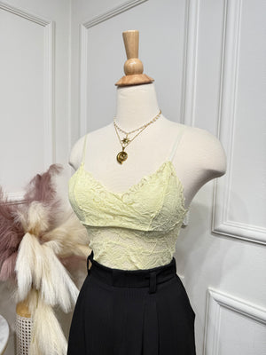 Yellow lace top