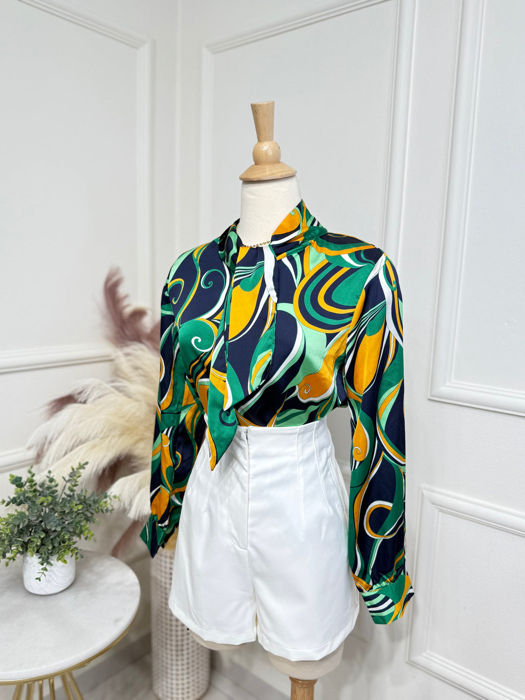 Green Elegant Blouse