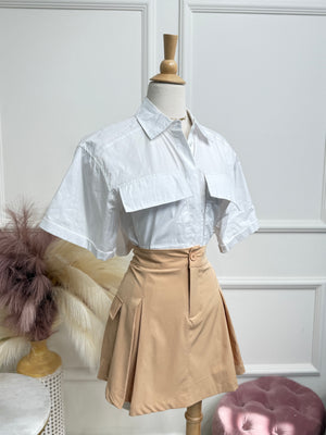 Camel skort