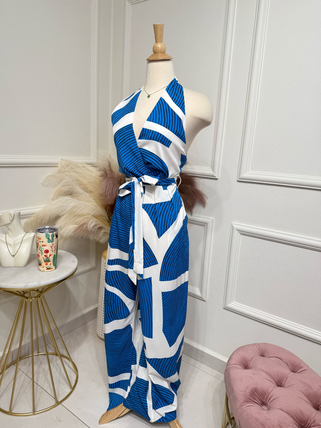 Blue jumpsuit