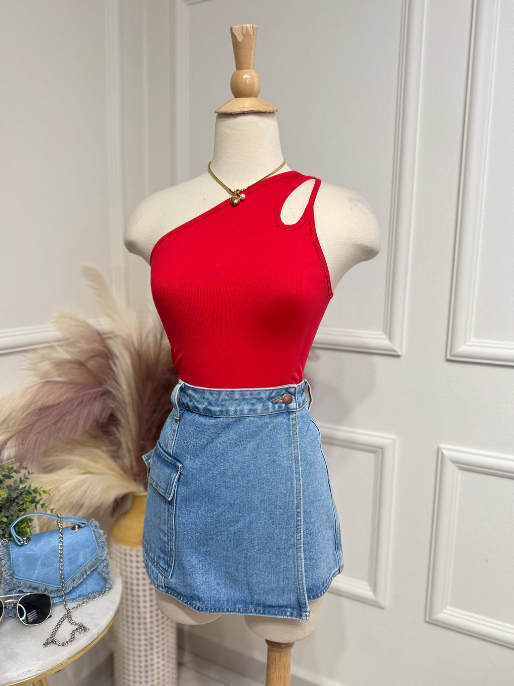 Denim Skort
