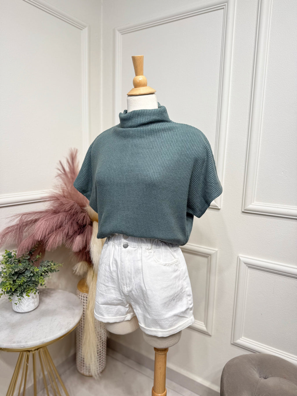 Green Sweater Blouse