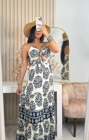 Boho navy maxi dress