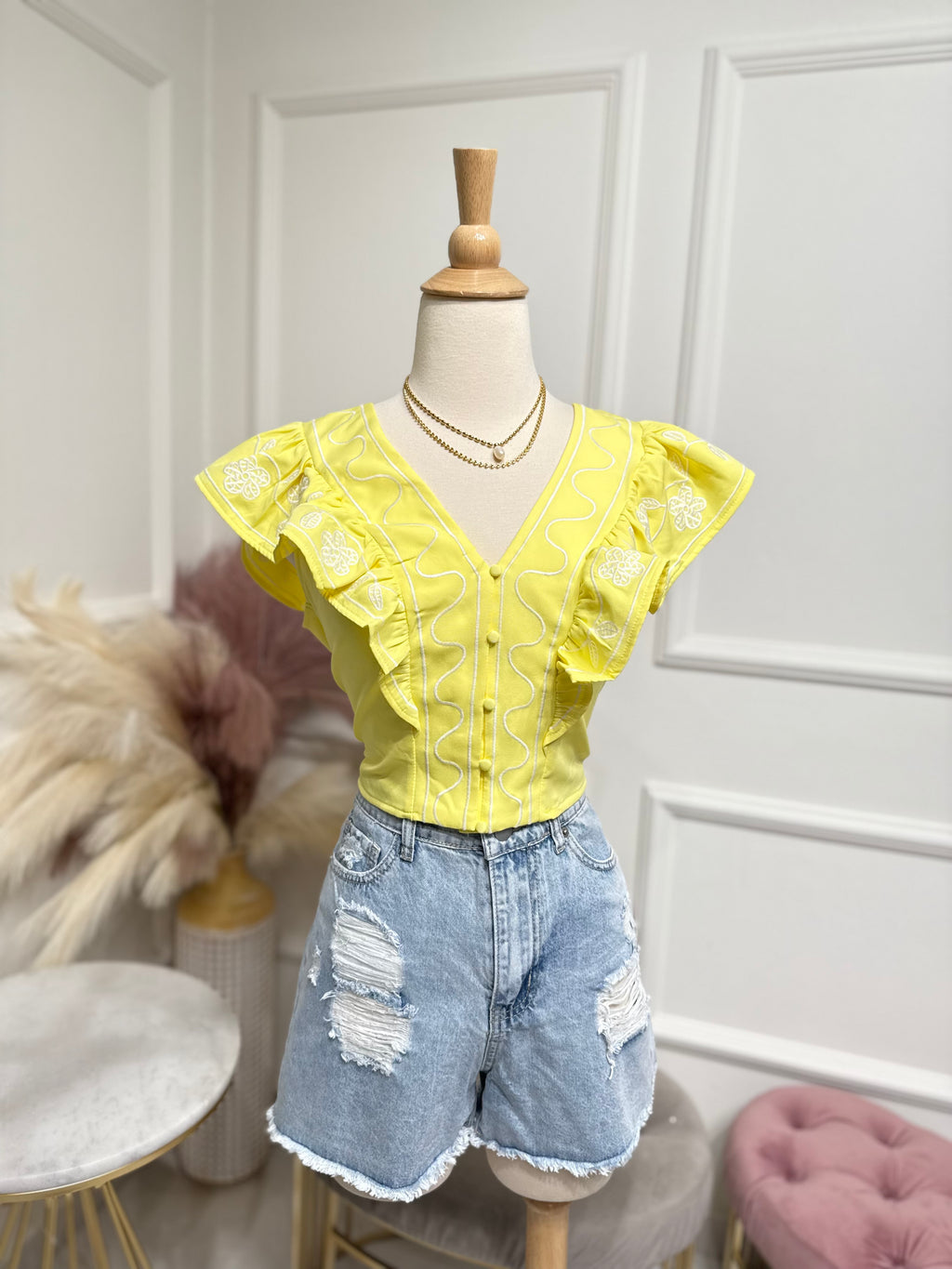 Yellow blouse