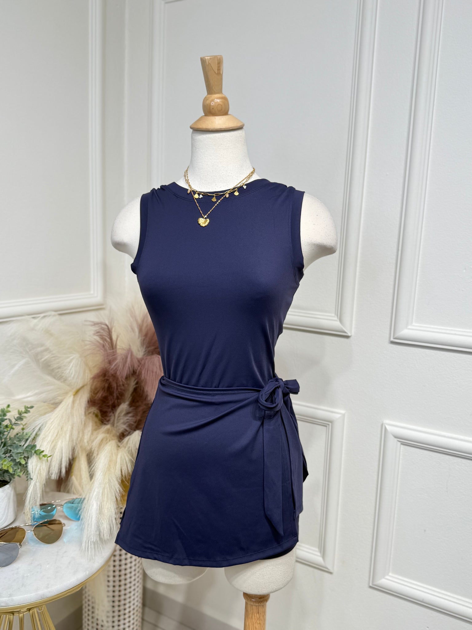 Navy Romper