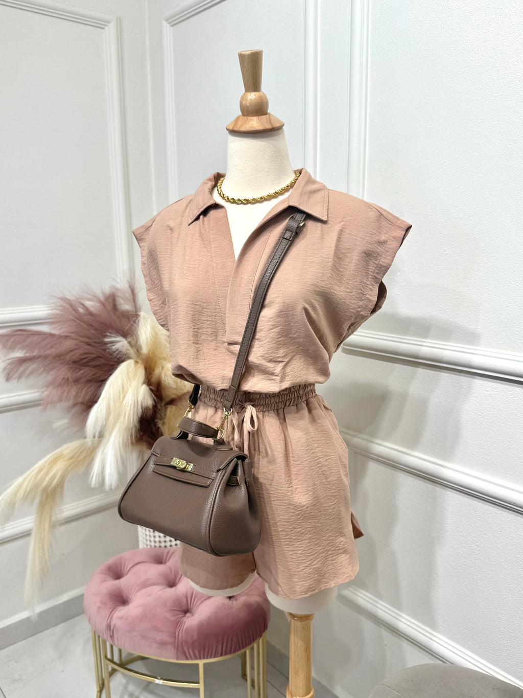 Lucy Romper Camel