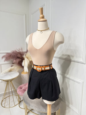 Boho black short