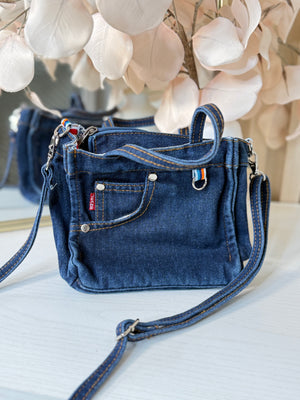 Dark denim purse