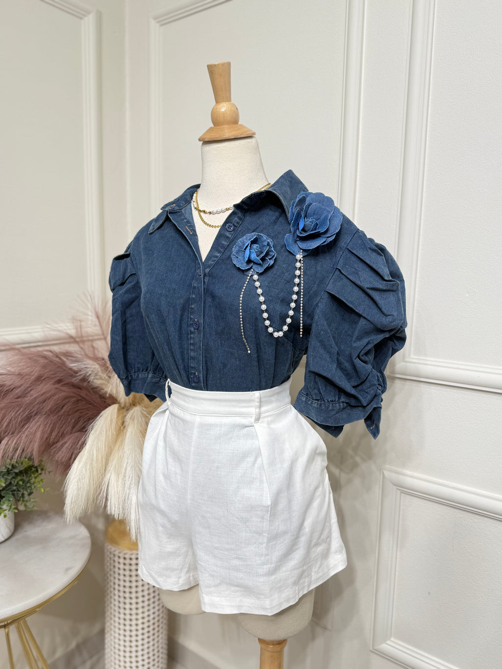 Dark Denim Blouse