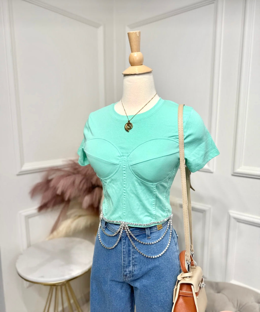 Cyan top