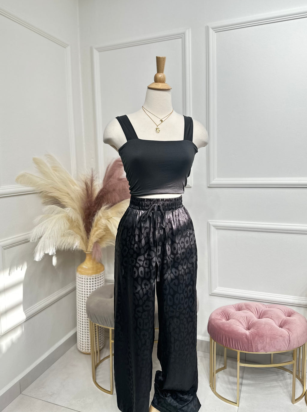Black Print Pants