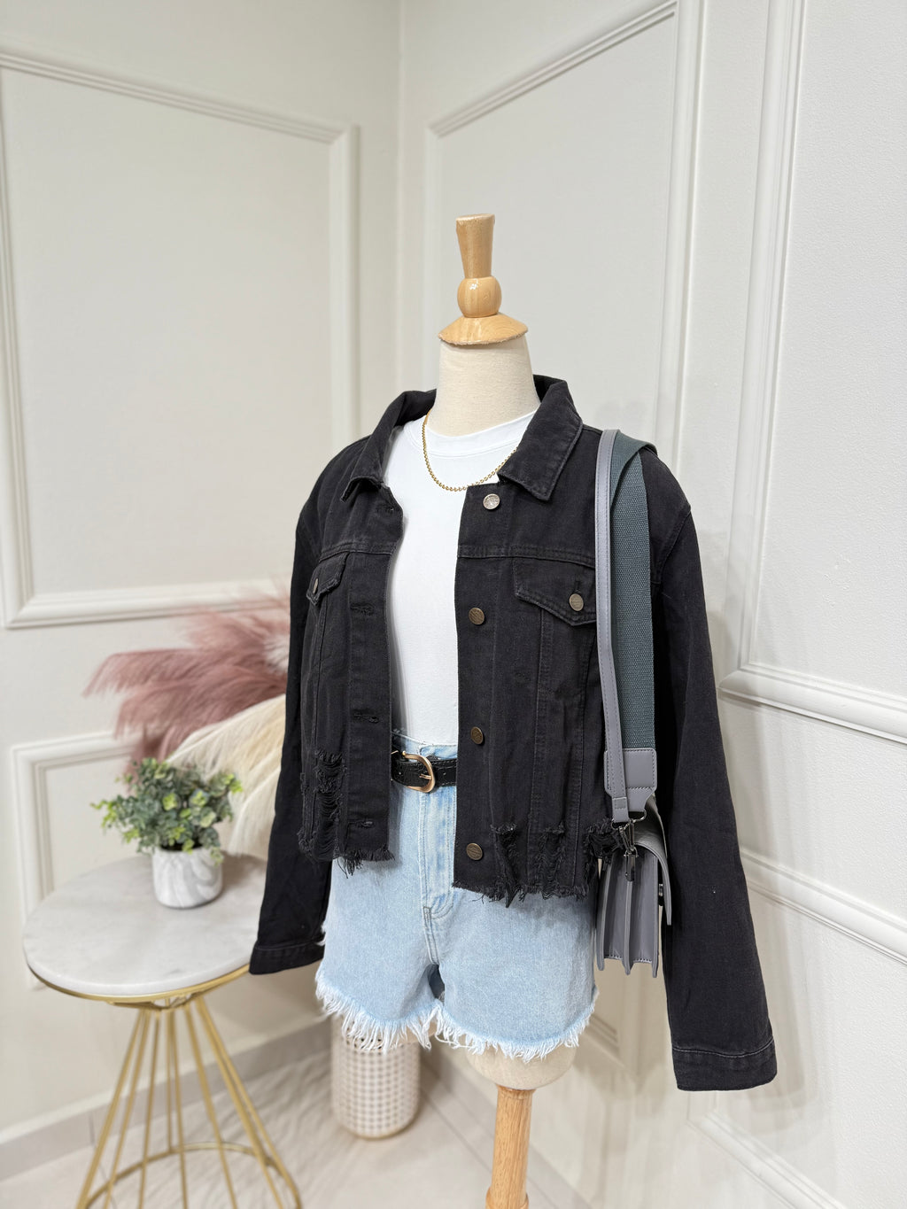 Denim Black Jacket