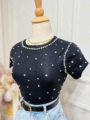 Black Sparkling Top