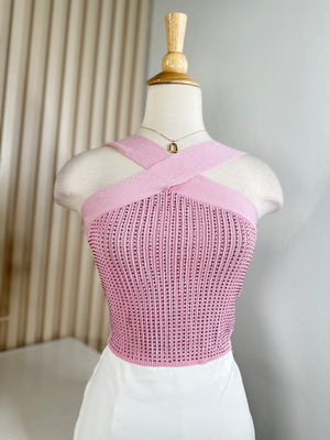 Pink sparkling top