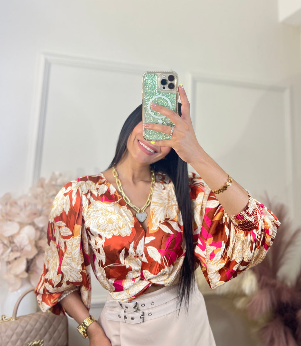 Fall Print Blouse