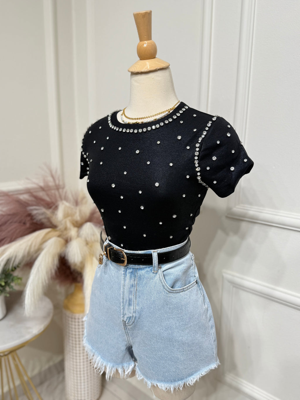 Black Sparkling Top