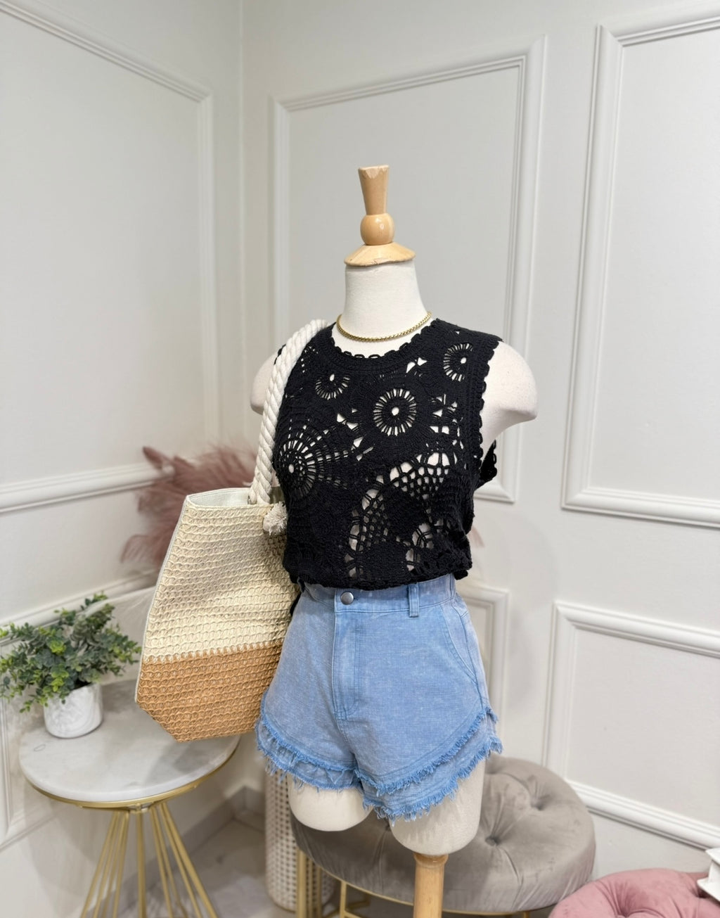 Denim summer short