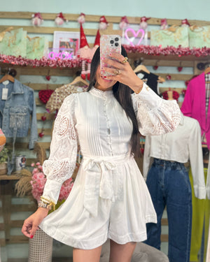 Elegant White Romper