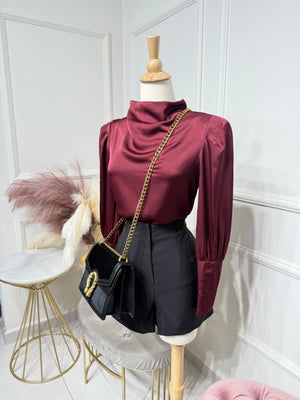 Burgundy blouse