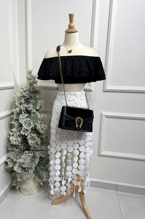 Elegant White Circle Skirt