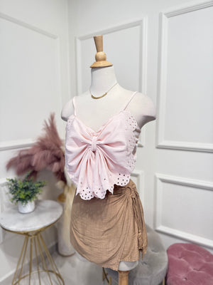 Pink lace top