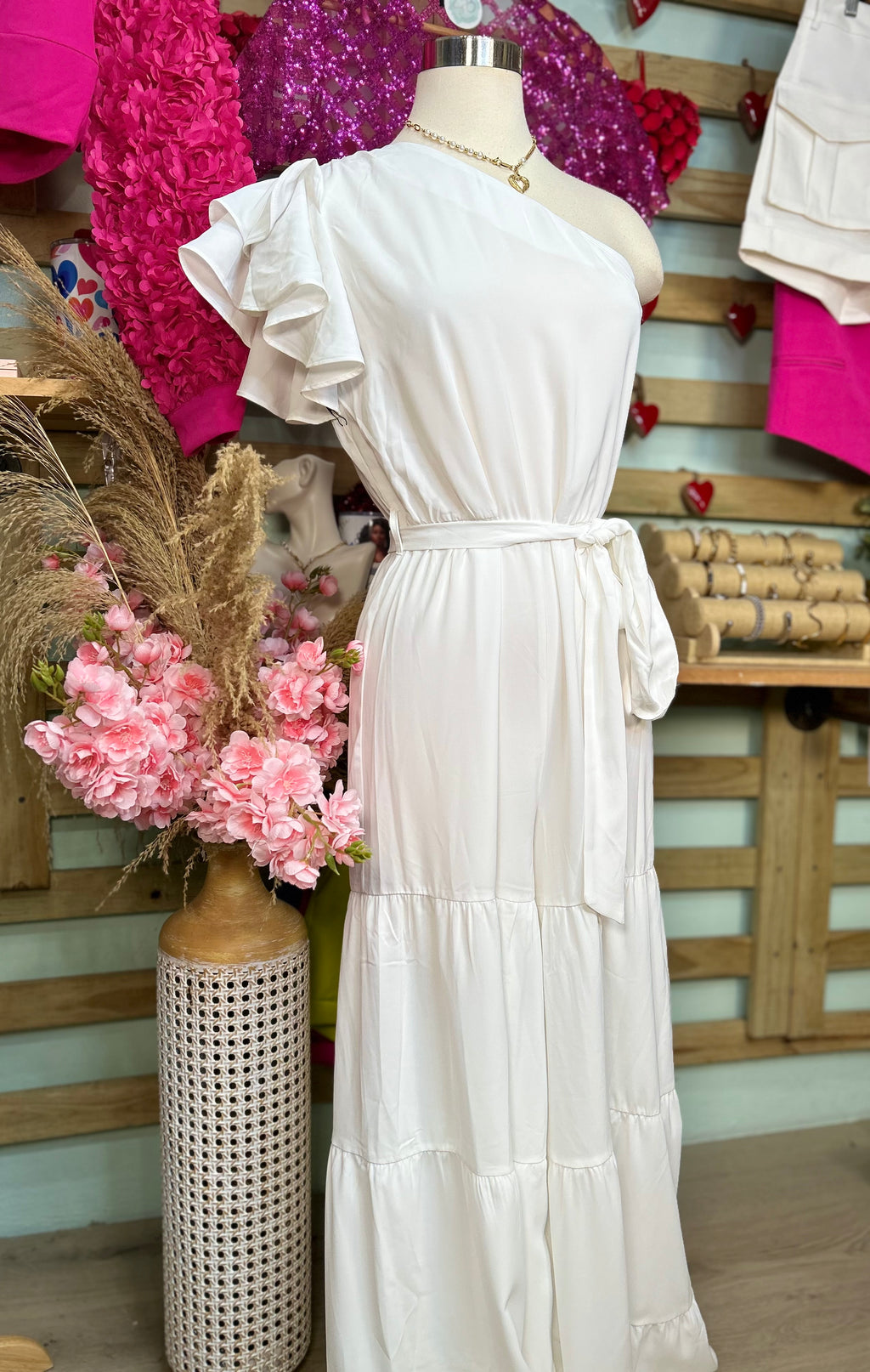 White Spring Jumpsuit