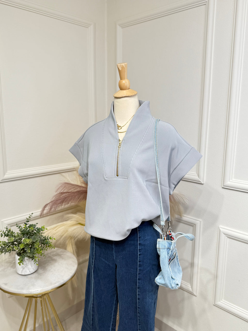 Grey oversized blouse