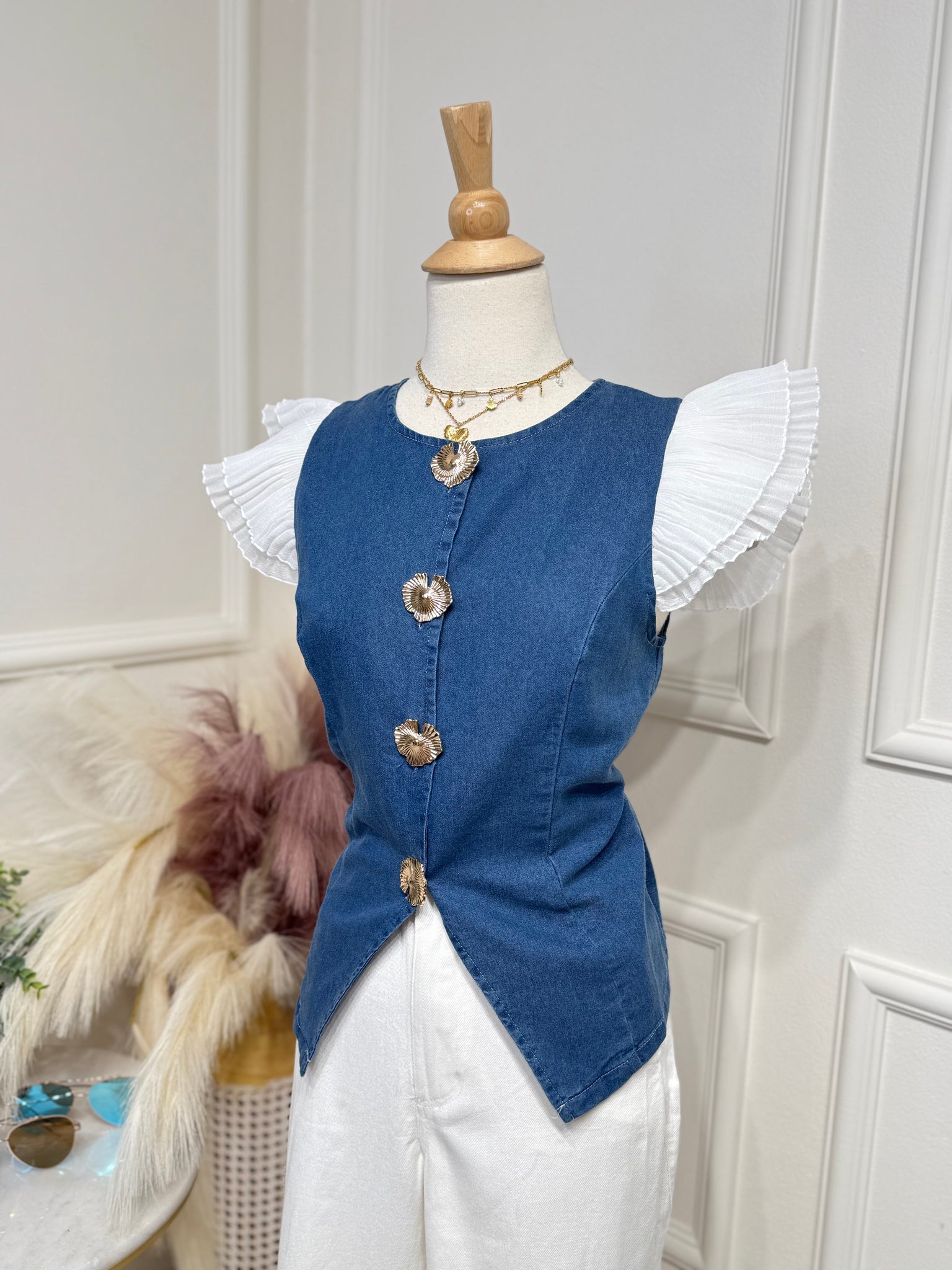 Denim Elegant Blouse