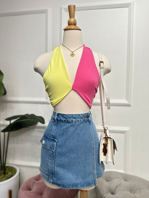 Pink & Yellow Top