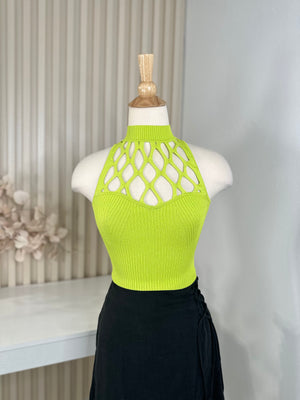 Lime green top