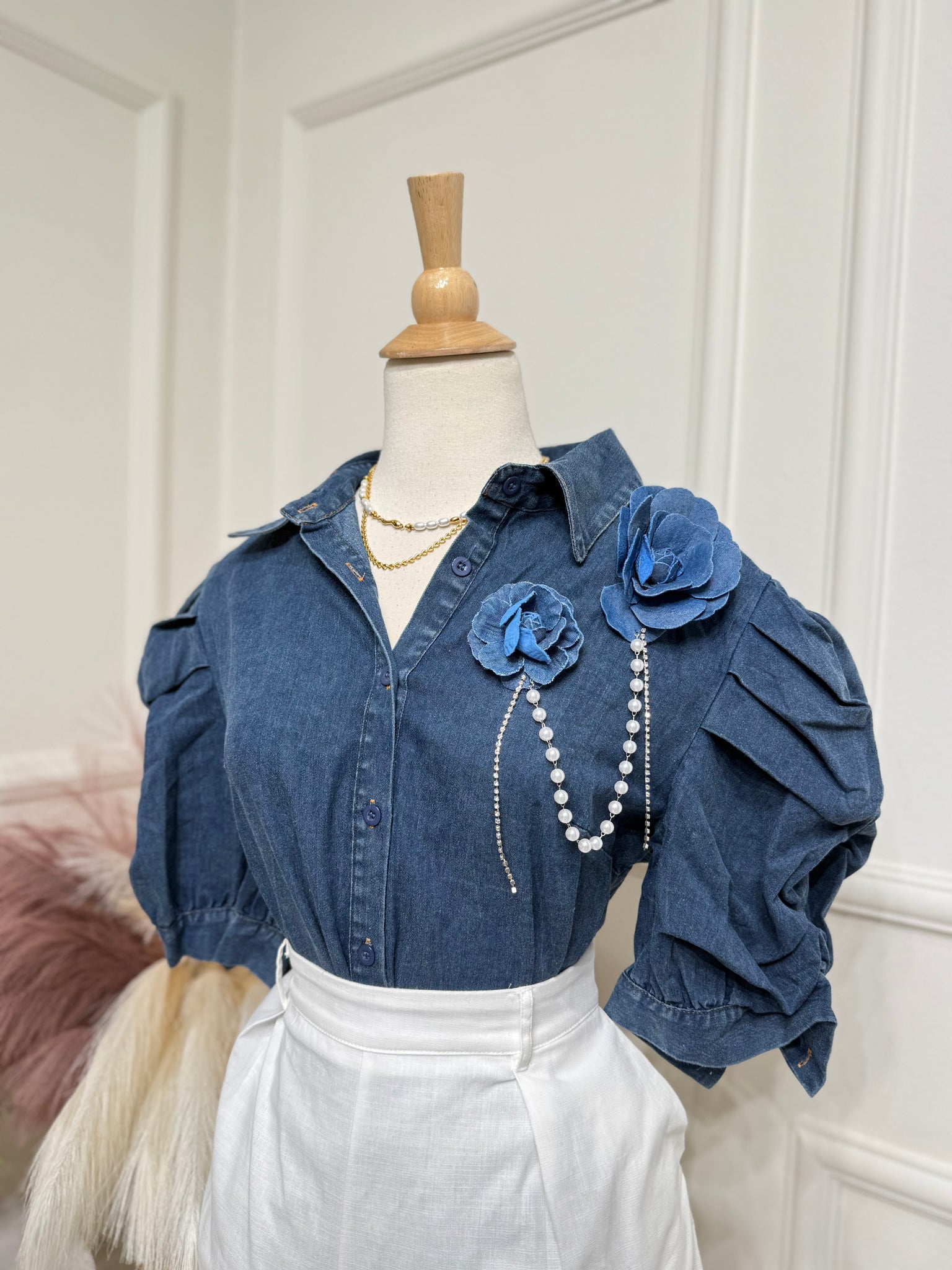 Dark Denim Blouse