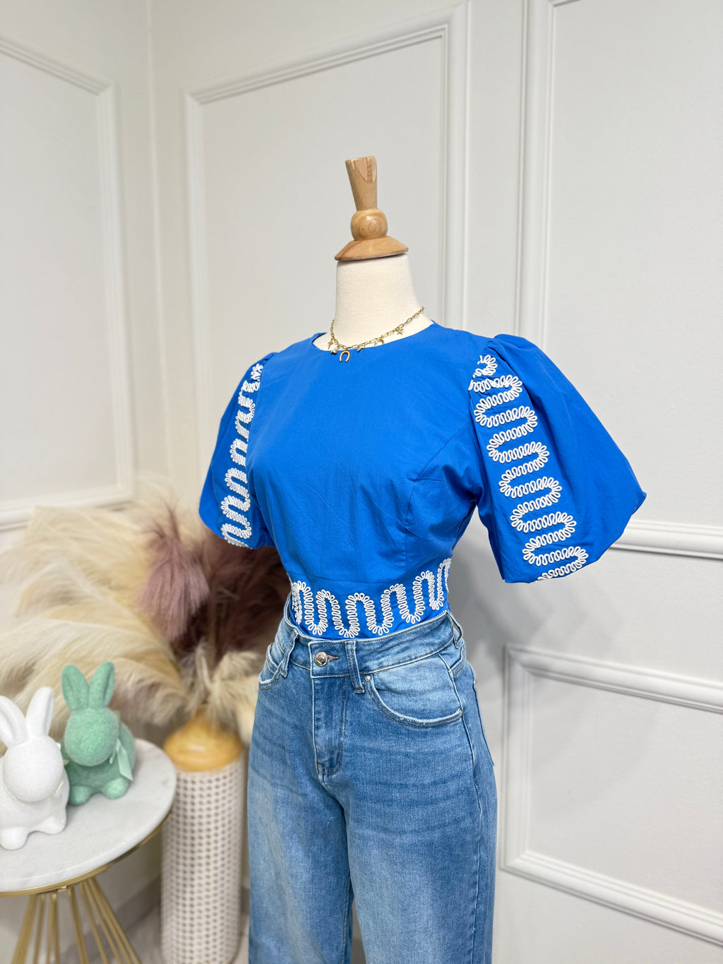 Royal blue top