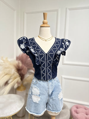 Navy blouse