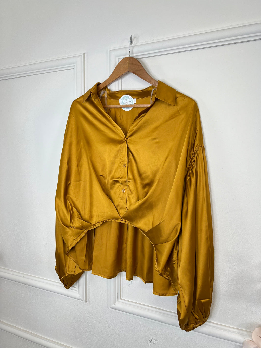 Gold Satin Blouse