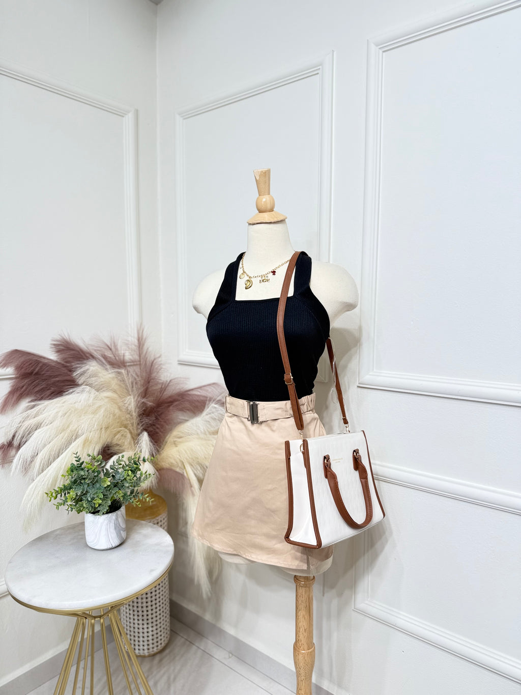 Camel skort