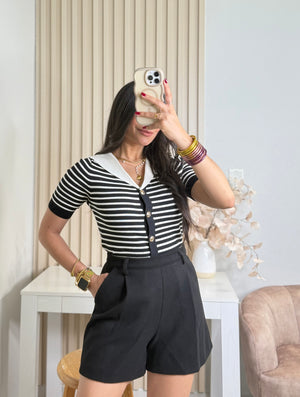 Black & White Blouse