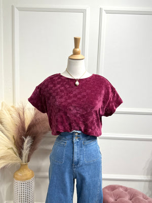 Plum Texture Blouse