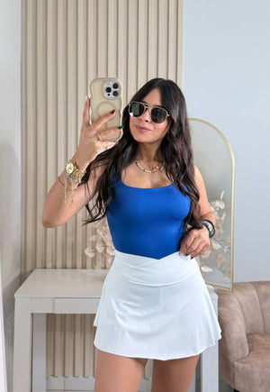 White tenis skort