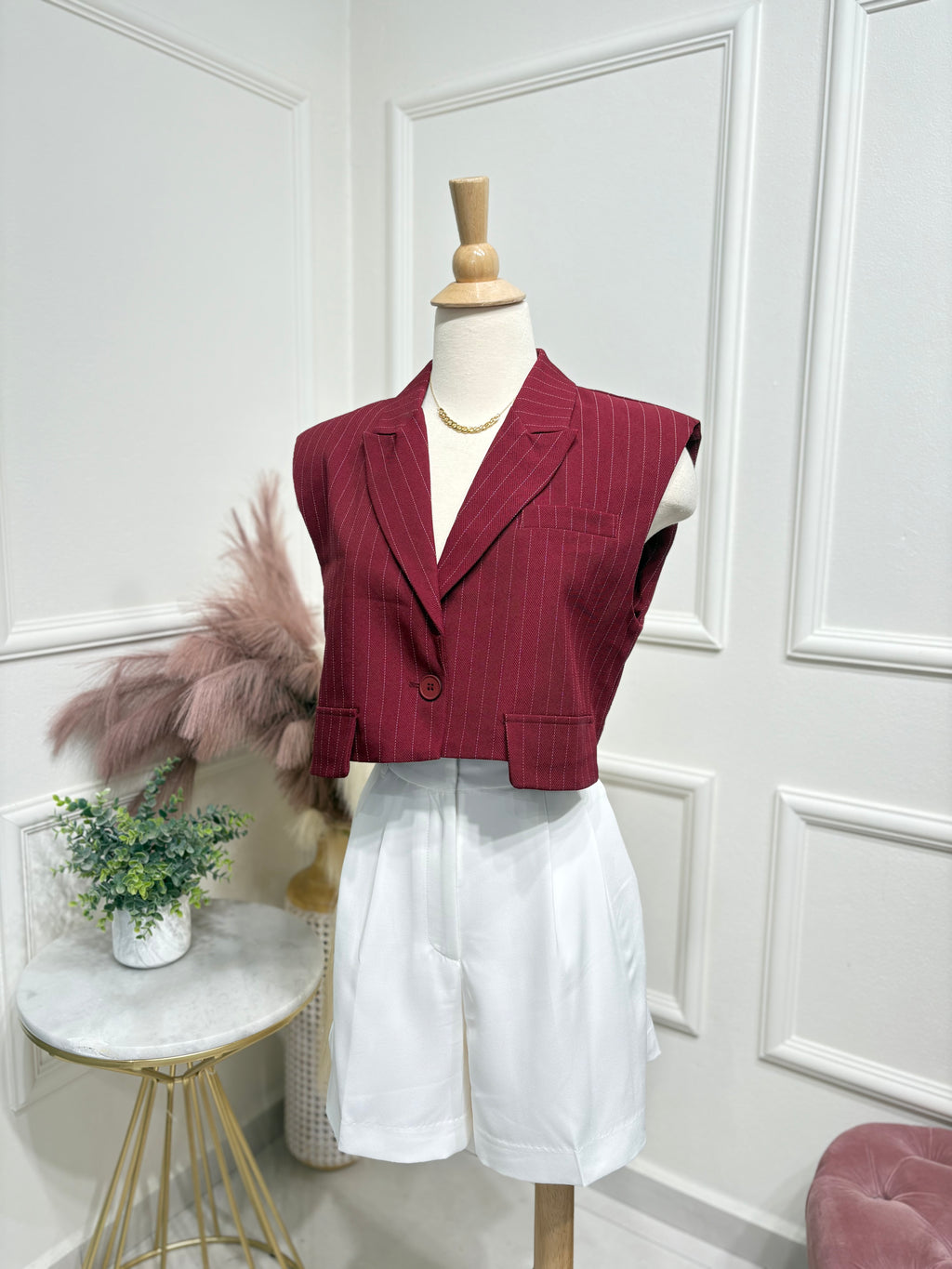 Burgundy vest