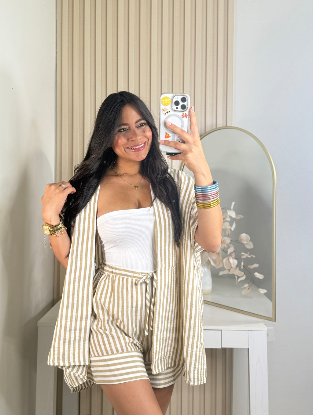 Taupe Líneas Set