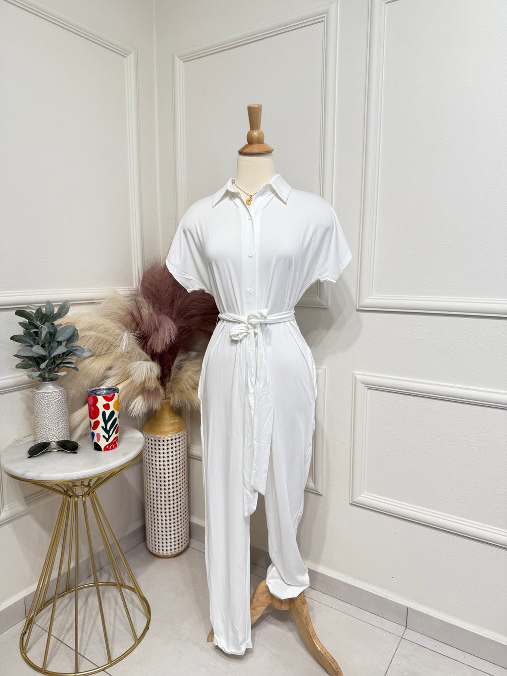 White jumpsuit